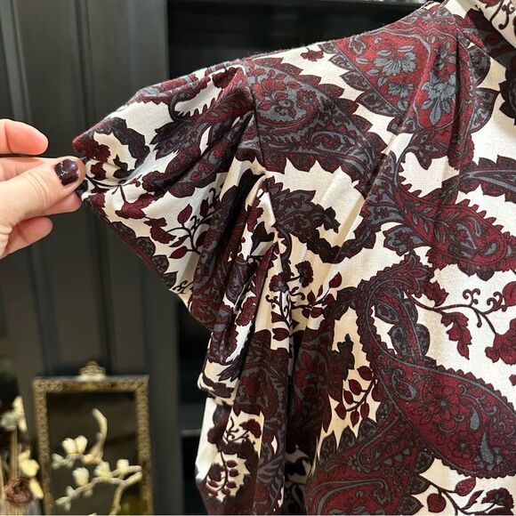 ELOQUII Paisley Long Sleeve Stretch Jersey Dress Size 18 - Picture 5 of 16